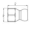 49434 - 1/4" SAE Flare Nut Adapter  - Pack of 20 - Image 2