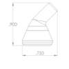 49471-BLK - Black 1/8" 45 Degree Nozzle - Pack of 20 - Image 3