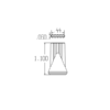 49453-G - GRAY - 1/4" Flat 5 Hole Nozzle - Pack of 20 - Image 3