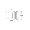 49458-G - GRAY - 15MM X Short Lathe Adapters - Pack of 20 - Image 2