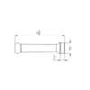 49461-BLK - BLACK - HAAS-1/2" x 1/4" System x 2" Lathe Adapters - Pack of 20 - Image 2