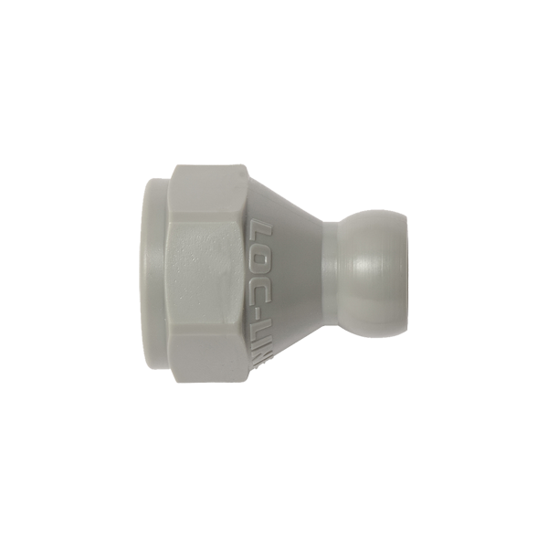 49432-G - GRAY - 3/8" Flare Nut Adapt. for 1/4" Sys.Pack of 20