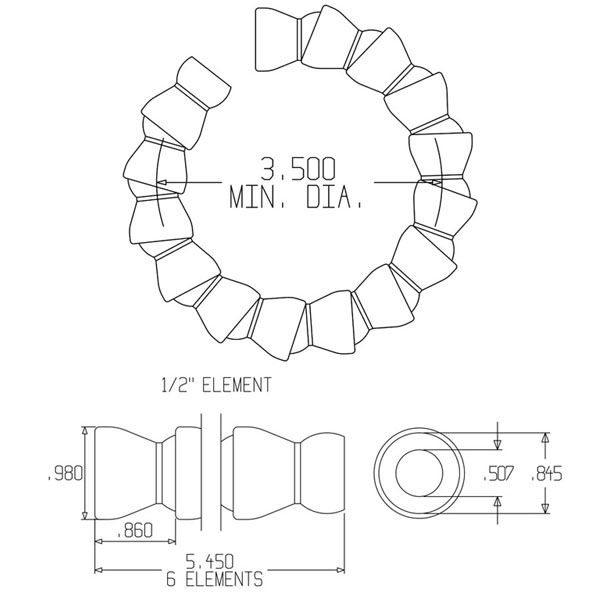 Loc-Line LP-51801 1/2 Loc Line Coolant Hose Sement Pack 2 Hose Qty. 5 1/2 pcs 