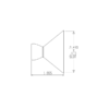 59871-BLK - BLACK - 2 1/2" Flare Nozzle - Pack of 20 - Image 3
