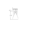 59892-G - GRAY -1/2" Flat 5 Hole Nozzle - Pack of 20 - Image 3