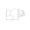 59897-BLK - BLACK - 1 1/4" Straight Flow Nozzle - Pack of 20 - Image 3