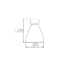 57866 - 1/4"Acid Resistant Round Nozzles for 1/2"-Pack of 50 - Image 2