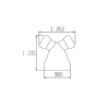 57870 - 1/2" to 1/4" Acid Resistant Y Reducer - Pack of 20 - Image 2