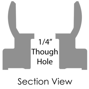 69563-G - GRAY -3/4" Fixed Mount - Pack of 20 - Image 3