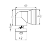 69561-BLK - BLACK - 3/4" Shield Mounting Elbow W/Washer&Screw - Pack of 20 - Image 2