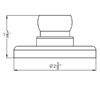 60532-BLK - BLACK - 3/4" Magnetic Base - Pack of 1 - Image 2