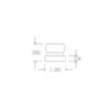 69563-BLK - BLACK - 3/4" Fixed Mount - Pack of 20 - Image 2