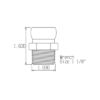 69549-BLK - BLACK - 3/4" BSPT Connector - Pack of 50 - Image 2