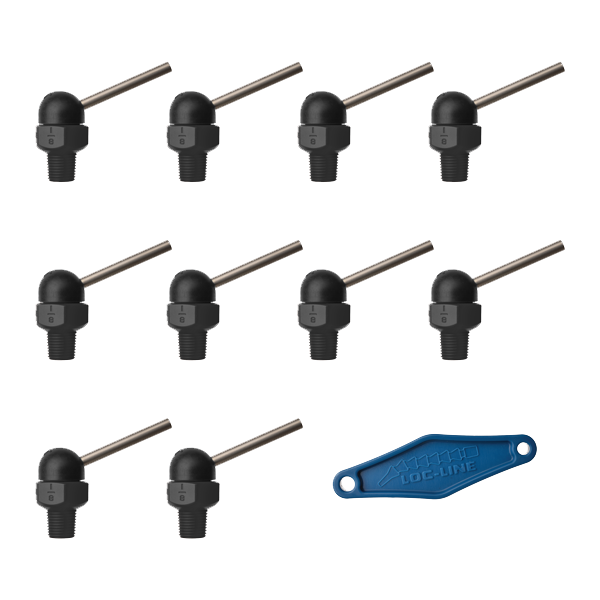 79021-BLK - HPT Black (CT Style) W/Adj Lever Noz=.117X1.25 Thread= 1/8" Pack of 10