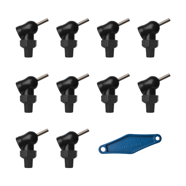 79042-BLK - HPT Black (XR Style)  W/Adj Lever Noz=.062X.5 Thread= 1/8" Pack of 10