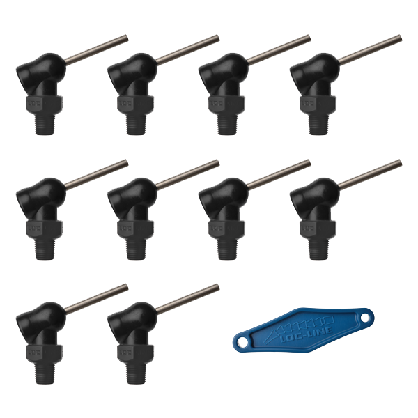 79047-BLK - HPT Black (XR Style)  W/Adj Lever Noz=.086X1.25 Thread= 1/8" Pack of 10
