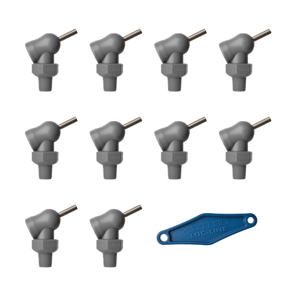 79050-G - HPT Gray (XR Style)  W/Adj Lever Noz=.117X.5 Thread= 1/8" Pack of 10