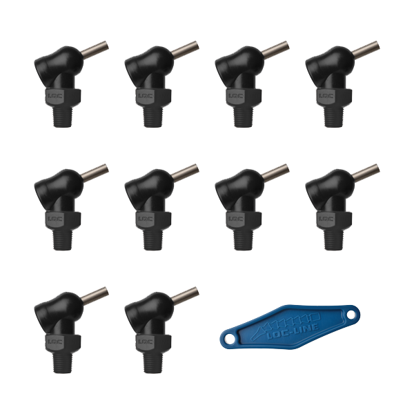 79054-BLK - HPT Black (XR Style)  W/Adj Lever Noz=.160X.5 Thread= 1/8" Pack of 10