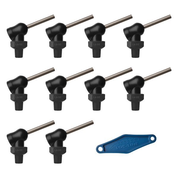 79055-BLK - HPT Black (XR Style)  W/Adj Lever Noz=.160X1.25 Thread= 1/8" Pack of 10