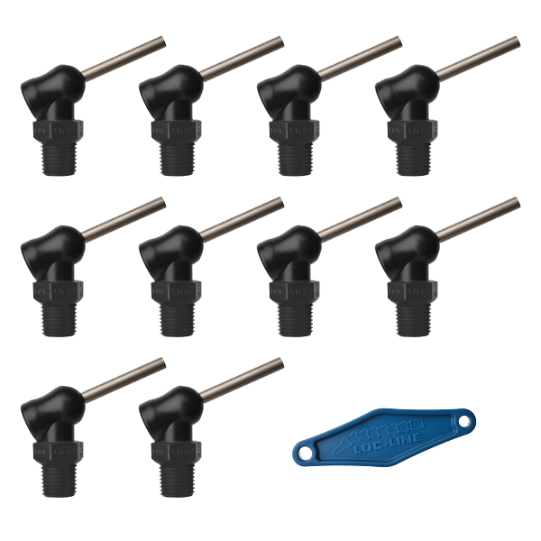 79087-BLK - HPT Black (XR Style)  W/Adj Lever Noz=.086X1.25 Thread= 1/4" Pack of 10