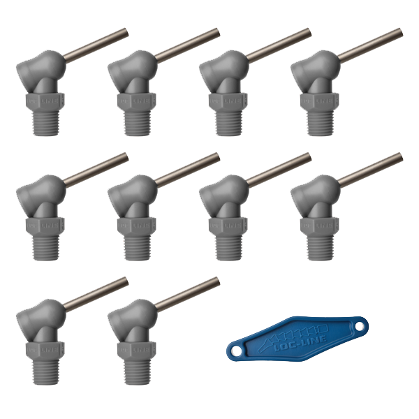 79087-G - HPT Gray (XR Style)  W/Adj Lever Noz=.086X1.25 Thread= 1/4" Pack of 10