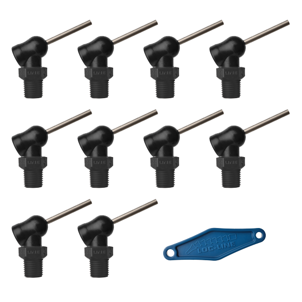 79091-BLK - HPT Black (XR Style)  W/Adj Lever Noz=.117X1.25 Thread= 1/4" Pack of 10