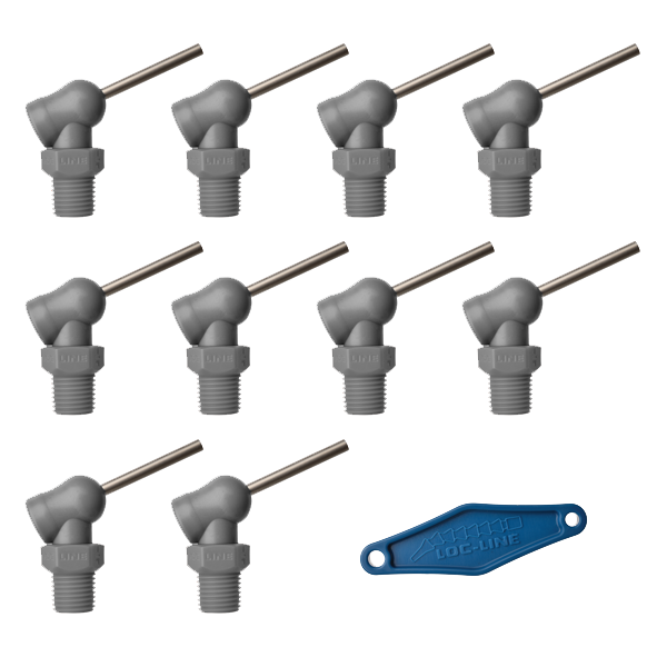 79091-G - HPT Gray (XR Style)  W/Adj Lever Noz=.117X1.25 Thread= 1/4" Pack of 10