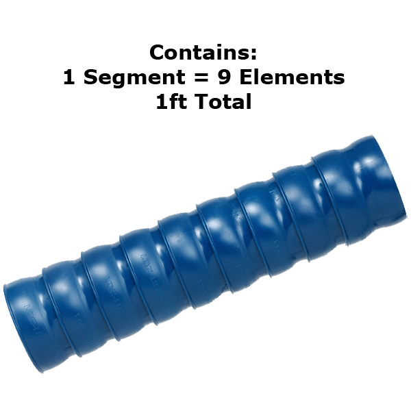81201 - Vacuum Hose - 9 Elements 2.5" ID - 1pc (1 ft Segment)