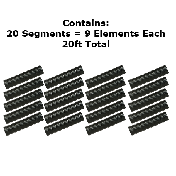89320AS - 2-1/2" Anti-Static Vacuum Hose 20pc (1 ft Segments)
